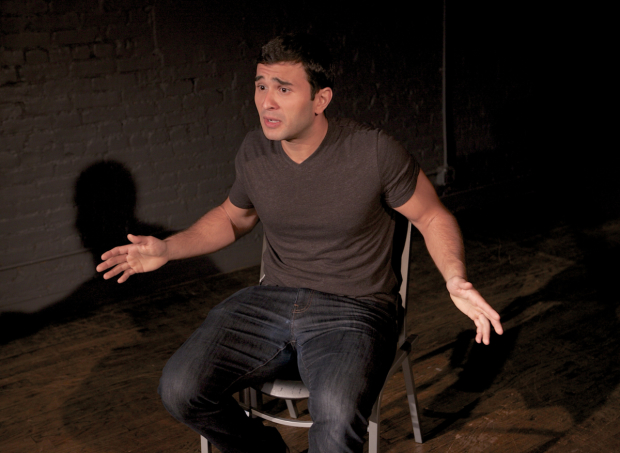 Alex Mahgoub stars in his solo show Baba, directed by Christine Renee Miller, at the Spectrum Theater for Fringe NYC. 