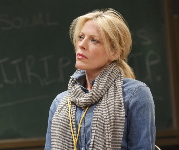 Sherie Rene Scott as &quot;The Volunteer&quot; in Whorl Inside a Loop, which she cowrote with collaborator Dick Scanlan.