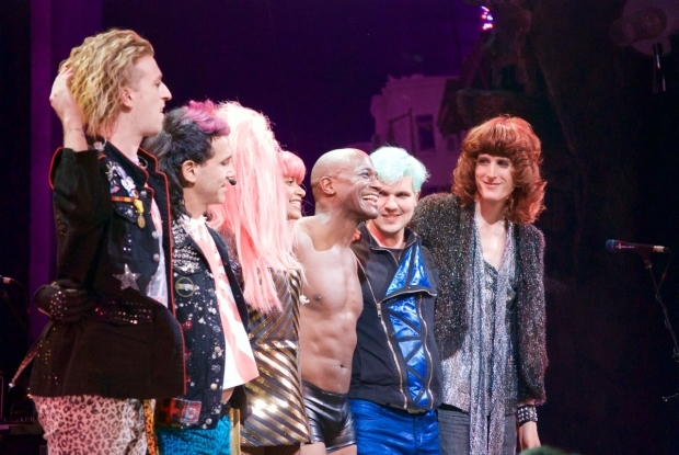 Taye Diggs (third from right) and the cast of Broadway&#39;s Hedwig and the Angry Inch.
