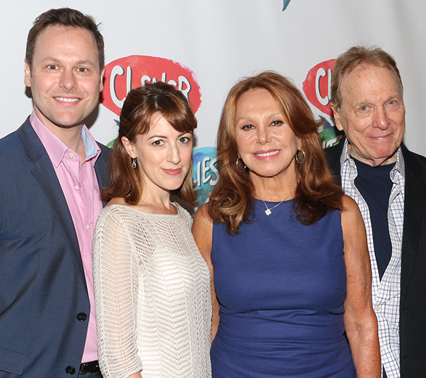 The cast of Clever Little Lies: George MErrick, Kate Wetherhead, Marlo Thomas, and Greg Mullavey.
