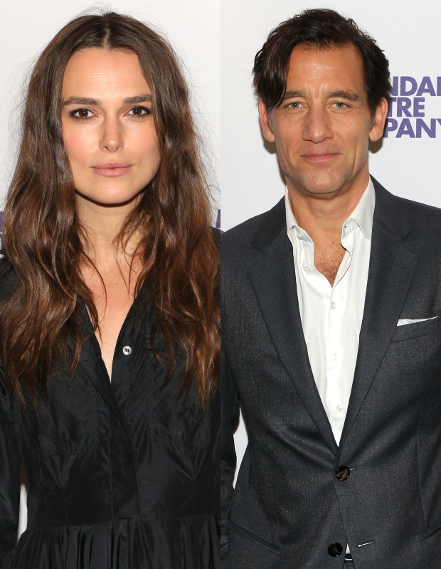 Keira Knightley and Clive Owen are among the stars who will take part in productions during Roundabout Theatre Company&#39;s 50th Anniversary season.