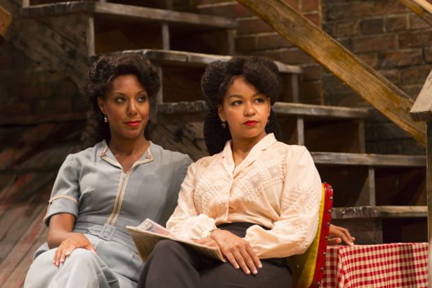 Christina Acosta Robinson (Vera) shares the stage with Crystal A. Dickinson (Louise). 