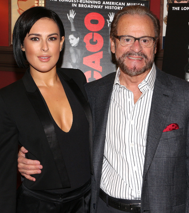 Rumer Willis poses with longtime Chicago producer Barry Weissler.