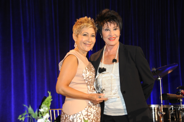 100 Hispanic Women, Inc. President Nancy Genova with Latina Legend Award recipient Chita Rivera.