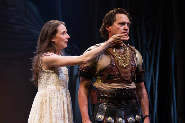 Kristen Sieh and Rob Campbell in Classic Stage Company&#39;s production of Iphigenia In Aulis. 