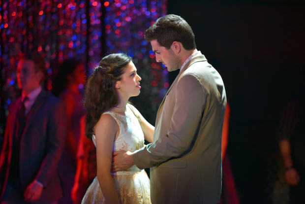 Samantha Williams and Zach Trimmer as Maria and Tony in West Side Story at the John W. Engeman Theater at Northport. 