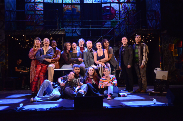 The company of Harbor Lights&#39; production of Jonathan Larson&#39;s Rent, directed by Alex Perez, at the Snug Harbor Cultural Center.