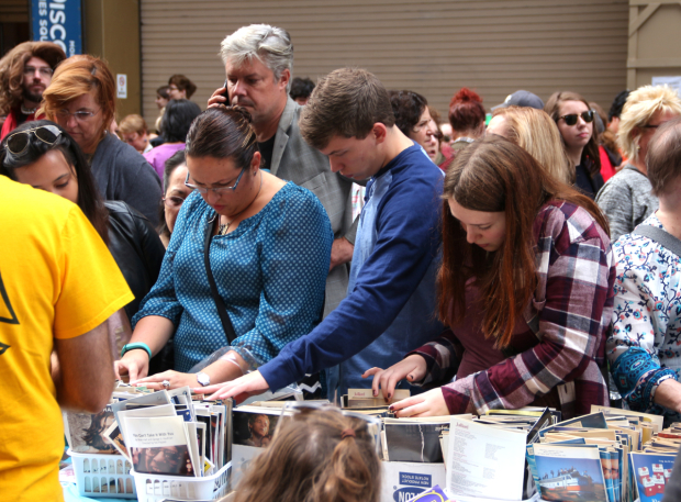 The crowd at the 2015 Broadway Flea Market.