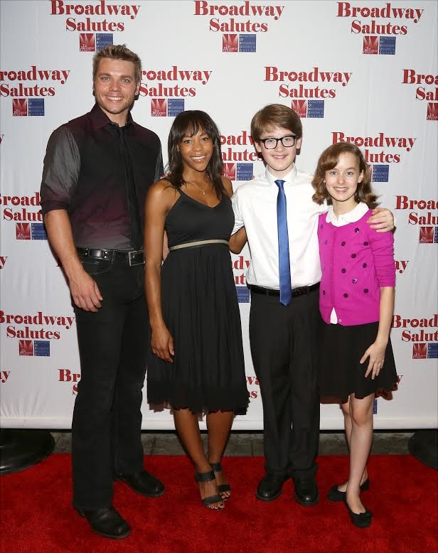 Nathaniel Hackmann, Nikki M, James, Jake Lucas, and Sydney Lucas performed during the 2015 Broadway Salutes event.