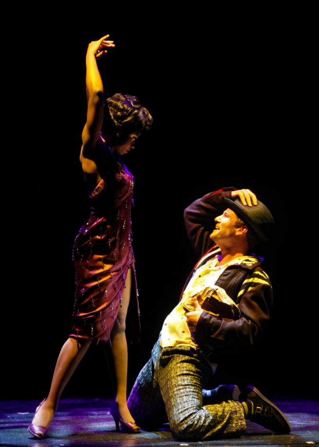 Montego Glover and Chad Kimball in the Tony-winning Broadway musical Memphis.