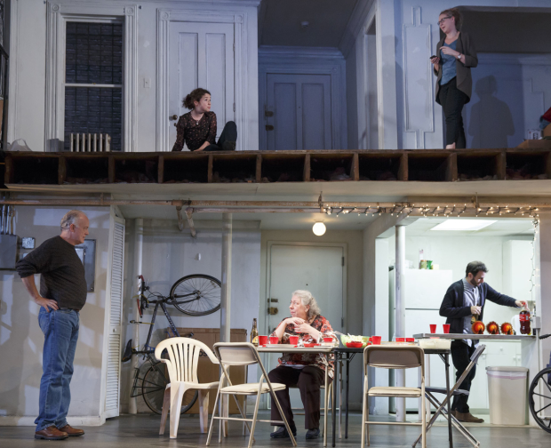 the cast of Stephen Karam&#39;s The Humans at Roundabout&#39;s Laura Pels Theatre,