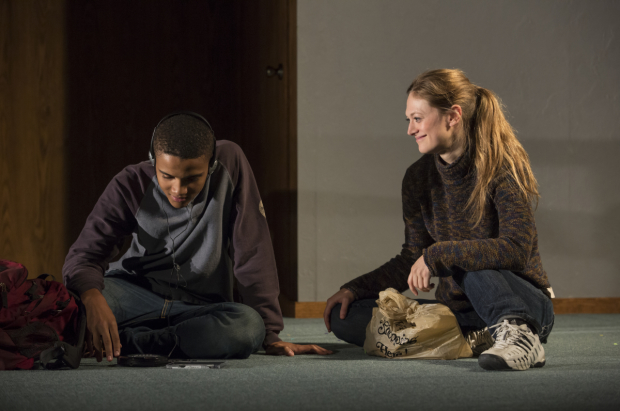 Nicholas L. Ashe and Marin Ireland in a scene from Abe Koogler&#39;s Kill Floor, directed by Lila Neugebauer, at the Claire Tow Theater.