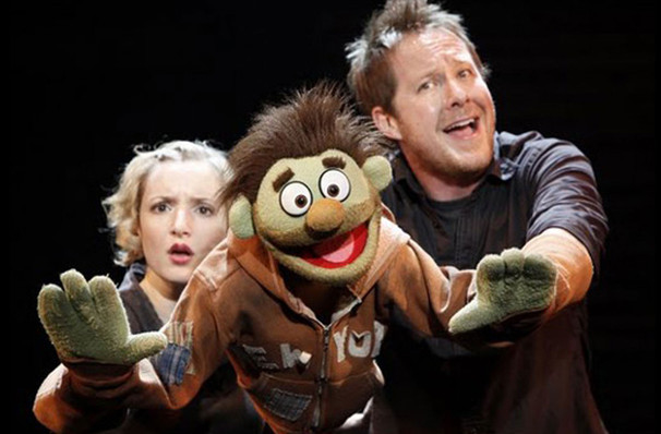 Maggie Lakis, Nicky, and Cullen R. Titmus in a scene from Avenue Q.