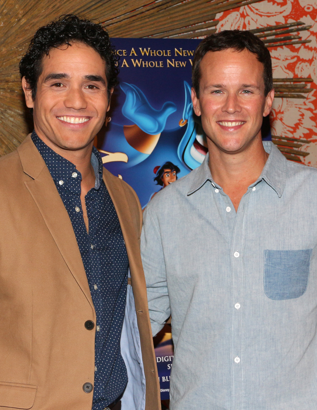 Broadway Aladdin Adam Jacobs meets original Aladdin voice Scott Weinger.