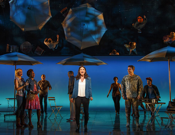 Idina Menzel and the Broadway cast of If/Then at the Richard Rodgers Theatre.