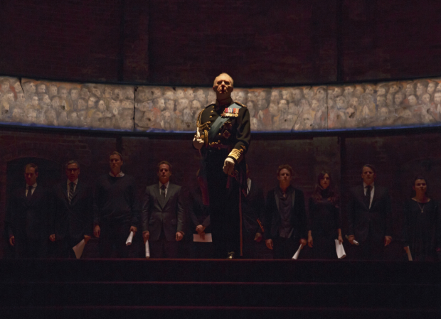 Tim Pigott-Smith as the title role in Broadway&#39;s King Charles III, now running at the Music Box Theatre.