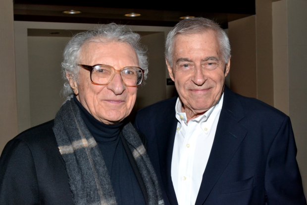 Lee Adams (right) with his friend and fellow lyricist, Sheldon Harnick, in 2013.