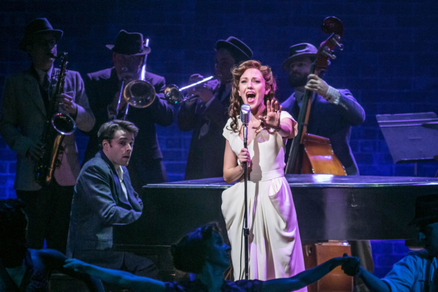 Corey Cott and Laura Osnes in the world premiere of The Bandstand, directed and choreographed by Andy Blankenbuehler, at Paper Mill Playhouse.