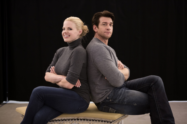 Megan Hilty and Andy Karl take on the roles of Annie Oakley and Frank Butler in a New York City Center concert production of Annie Get Your Gun.