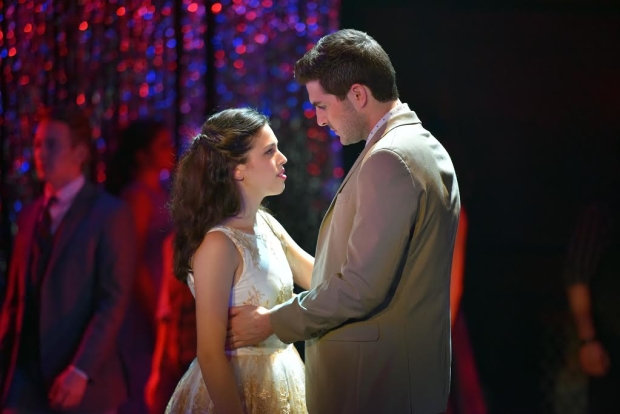 Samantha Williams as Maria and Zach Trimmer as Tony in the John W. Engeman Theater&#39;s production of West Side Story.