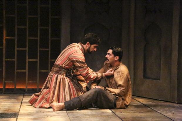 Raffi Barsoumian and Ramiz Monsef in Rajiv Joseph&#39;s Guards at the Taj, directed by Giovanna Sardelli, at the Geffen Playhouse.