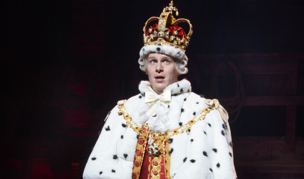 Jonathan Groff as King George in Broadway&#39;s Hamilton.