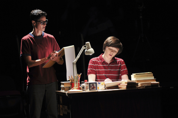 Beth Malone and Emily Skeggs in a scene from Fun Home.