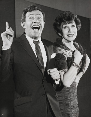 Musical theater duo Adolph Green and Betty Comden.