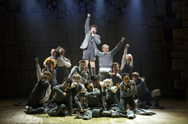 The Broadway cast of Matilda The Musical a the Shubert Theatre.