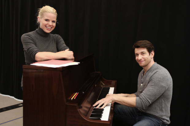 Megan Hilty and Andy Karl take on the roles of Annie Oakley and Frank Butler in New York City Center&#39;s concert production of Annie Get Your Gun.
