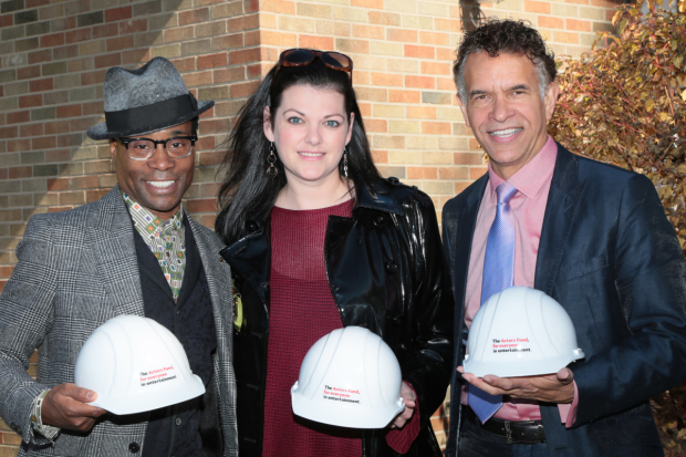 Tony and Grammy Award-winner Billy Porter, Actors' Equity Association President Kate Shindle, Tony Award-winner, and Actors Fund Chairman Brian Stokes Mitchell at the Lillian Booth Actors Home groundbreaking.