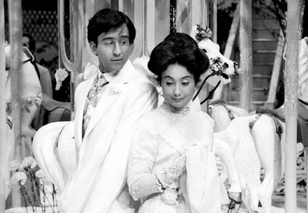 Sam Waterston and Kathleen Widdoes starred in the New York Shakespeare Festival&#39;s Much Ado About Nothing in 1972. 
Directed by Nick Havinga
Shown: 