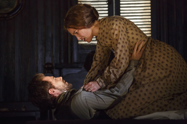 Matt Ryan and Keira Knightley are violent lovers onstage in the piece.