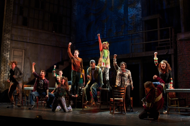 The cast of Rent, directed by Richard Israel, at La Mirada Theatre.