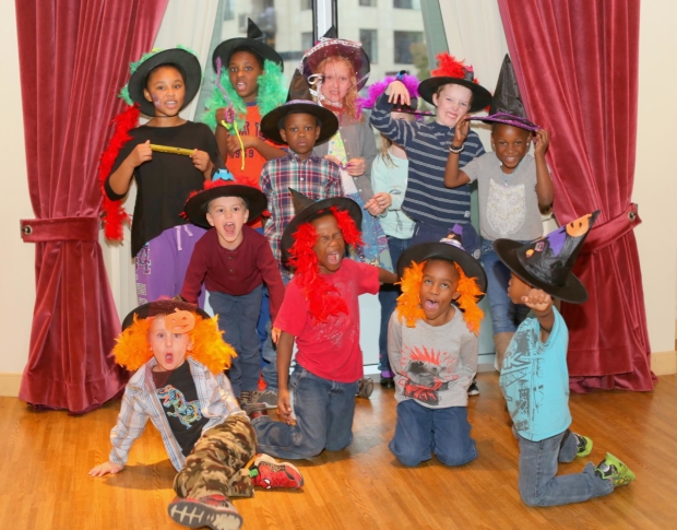 Children of military families attended BCT&#39;s Halloween-themed theater workshop. 