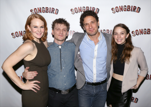 Kate Baldwin, Adam Cochran, Eric William Morris, and Ephie Aardem star in the new musical Songbird.