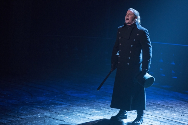 Hayden Tee as Javert in the Australian production of Les Misérables.
