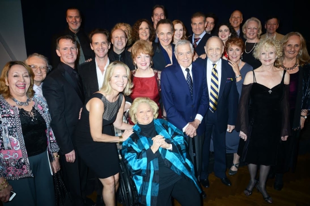 Broadway&#39;s finest help honor Barbara Cook and Lee Adams (seated and standing, center) at Encompass New Opera Theatre&#39;s annual gala at the National Arts Club.