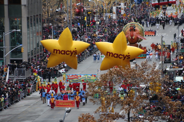 The Macy&#39;s Thanksgiving Day Parade heads down 6th Avenue in 2014.
