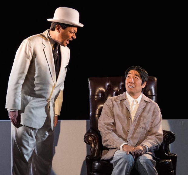 A scene from the NAATC production of Charles Francis Chan, Jr.&#39;s Exotic Oriental Murder Mystery. 