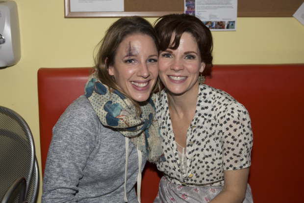 Tony winners Jessie Mueller and Kelli O&#39;Hara celebrate Halloween backstage at The King and I.