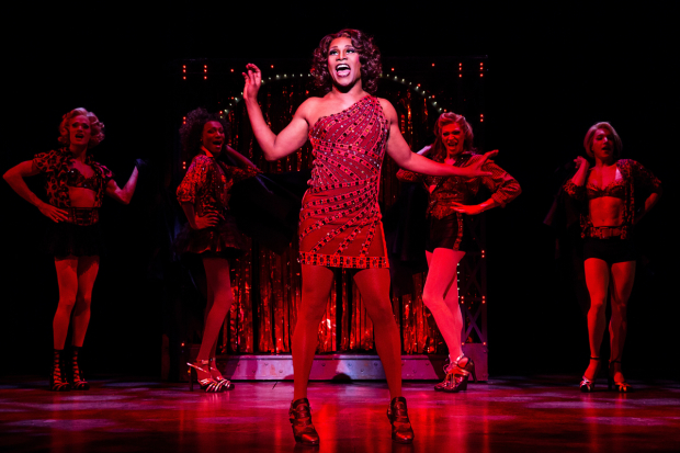 Billy Porter as Lola in the Broadway production of Kinky Boots at the Al Hirschfeld Theatre.