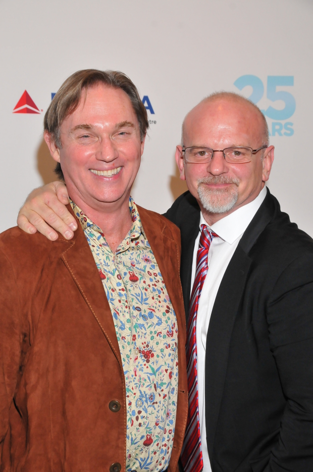 Incident at Vichy director Michael Wilson (right) gets close with production star Richard Thomas (left).