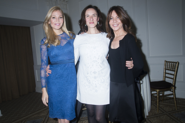 New York Stage and Film supporter Jennifer Westfeldt joins Artistic Director Johanna Pfaelzer, and cofounder Leslie Urdang for a photo.