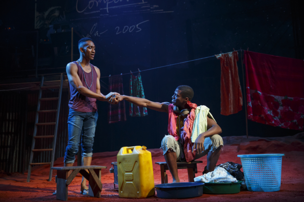 Griffin Matthews and Michael Luwoye appear in Matthews&#39; new musical, Invisible Thread, at Second Stage Theatre.