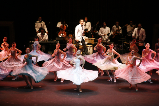 The Lizt Alfonso Dance Cuba company takes the stage in Cuba Vibra! at the New Victory Theater.