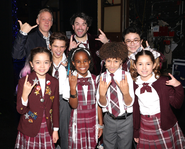 Mike White gives the rock-and-roll seal of approval to Alex Brightman and the children of School of Rock.