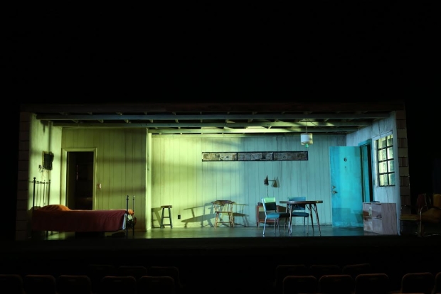A look at Dane Laffrey&#39;s set, as built for the Broadway production of Fool for Love at the Samuel J. Friedman Theatre.