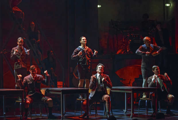 A scene from the Broadway production of Spring Awakening at the Brooks-Atkinson Theatre.