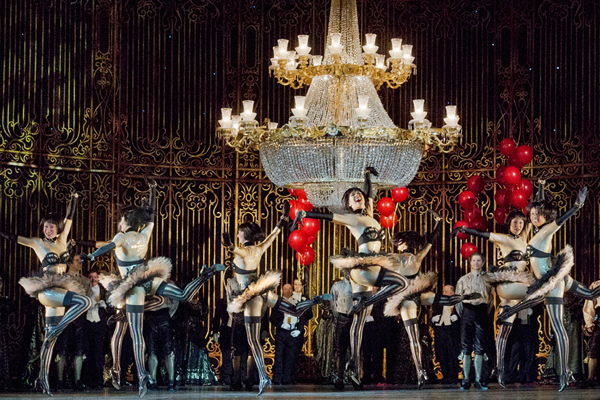 A scene from Die Fledermaus, directed by Jeremy Sams, at the Metropolitan Opera.